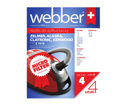 Akcesoria do odkurzaczy WEBBER Worki do odkurzaczy micro ZELMER 1010 (4 szt.)